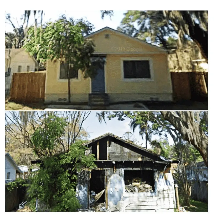This is what happened to one of the properties I bought—top photo is how it looked when I bought it, and the bottom one is after someone set it on fire. Real estate isn’t always pretty, but every mess has a lesson and a comeback story.