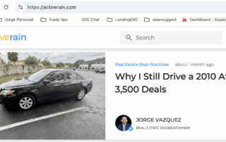 Graystone Investment Group CEO Jorge Vazquez Featured on ActiveRain for Insightful Real Estate Blog Post