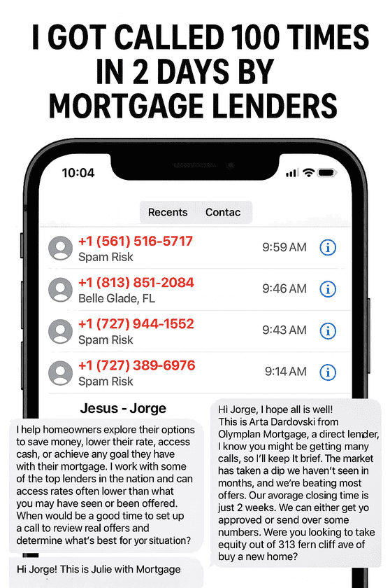 I Got Called 100 Times in 2 Days by Mortgage Lenders