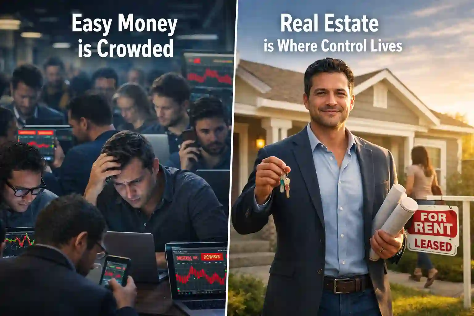 Stock market stress vs real estate control